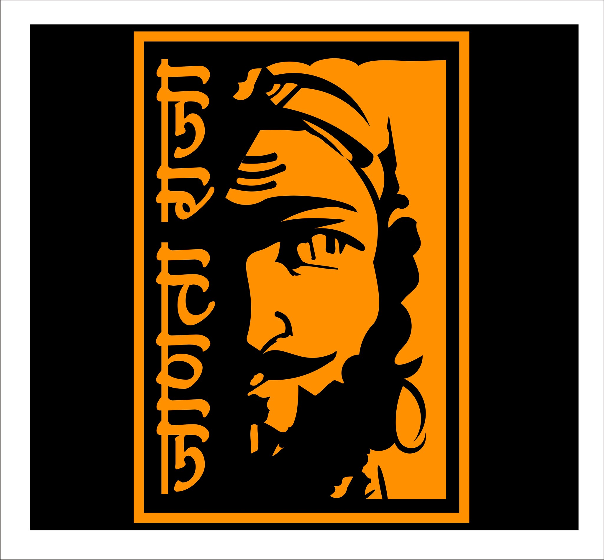 Picture of Radium Sticker 9x9 inch of Chhatrapati Shivaji Maharaj with Janta Raja Slogan - Buy Now!